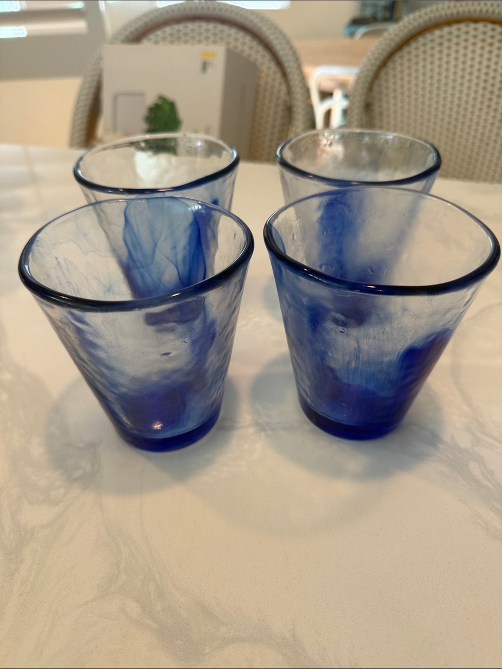 Bormioli Rocco Blue Glass Tumbler Set - 4 Pack